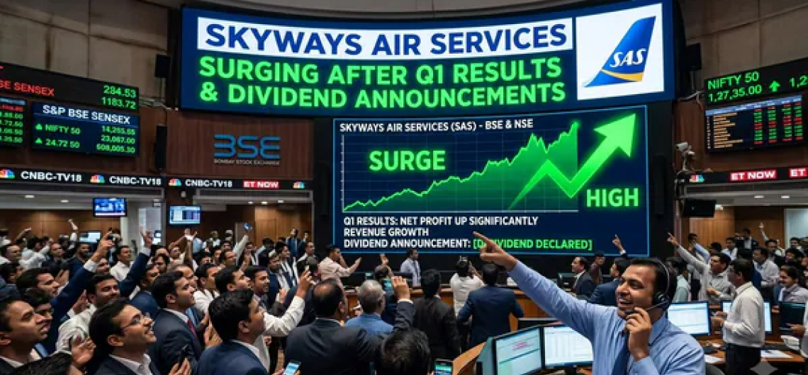 Skyways Air Services share price surges 15% after Q1 results, dividend announcements | All details here